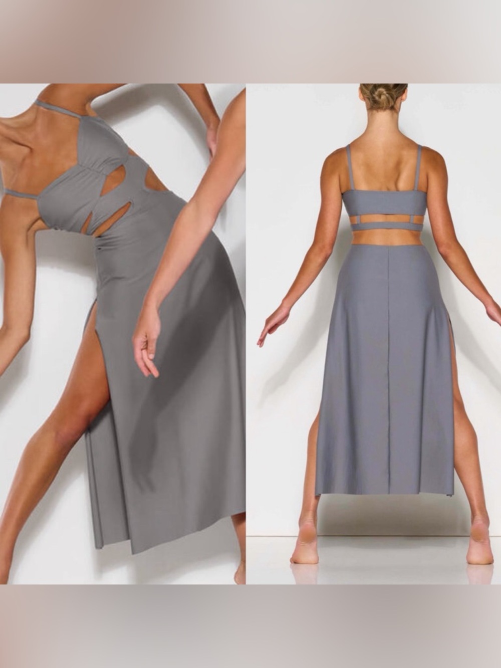 Kelle dance solo lyrical costume gray CLOSER TO FINE 8434 SA-Small adult